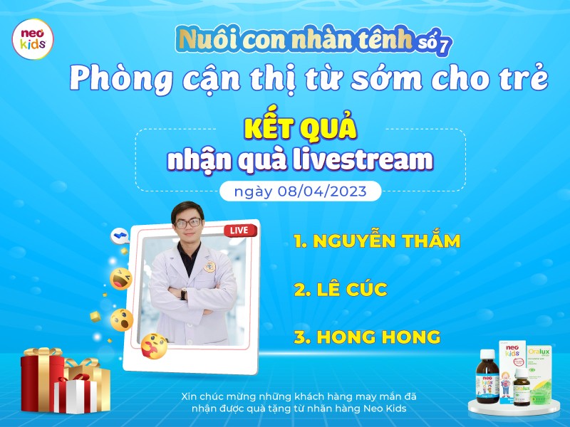 Thông báo kết quả Minigame trong Livestream số 7 - Phòng cận thị từ sớm
