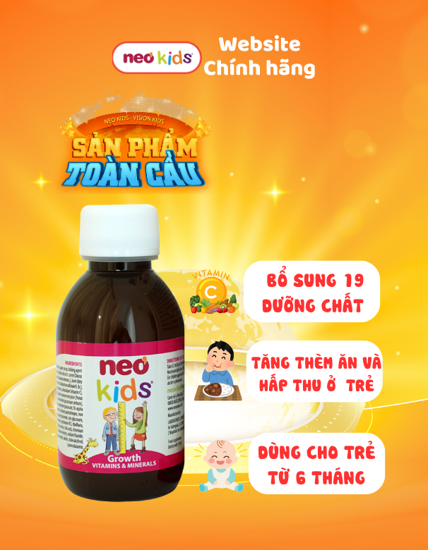 TPBVSK Neo Kids Growth - Hỗ trợ bé ăn ngon tăng hấp thu