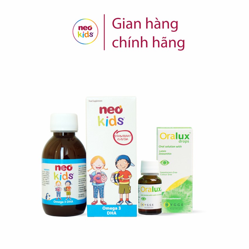 Bộ đôi sáng mắt Neo Kids Omega 3 DHA & Oralux - MS: 4