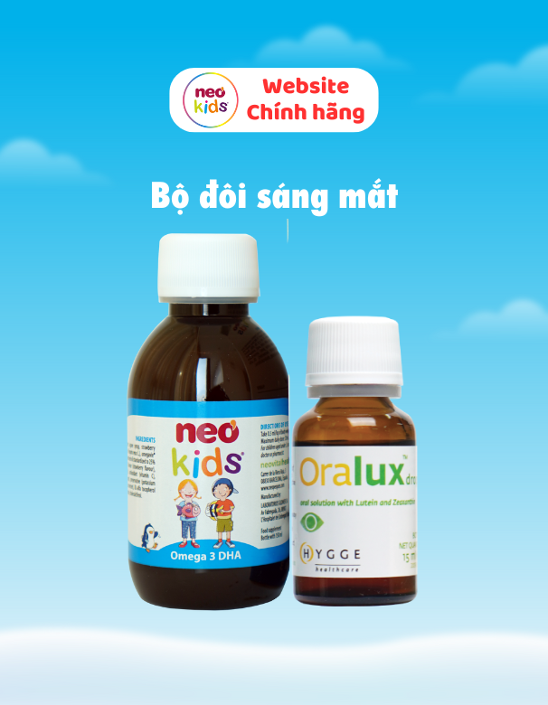 Bộ đôi sáng mắt Neo Kids Omega 3 DHA & Oralux