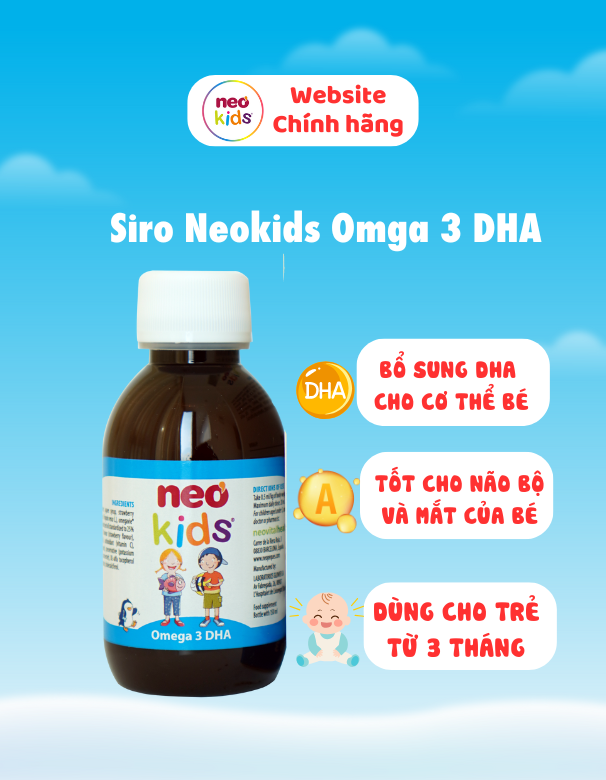 Bộ đôi sáng mắt Neo Kids Omega 3 DHA & Oralux - MS: 2