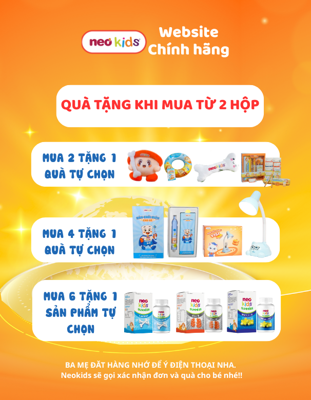 TPBVSK Neo Kids Gummies Kẽm hữu cơ con gấu - Hỗ trợ bé ăn ngon, tăng cường sức đề kháng - MS: 3