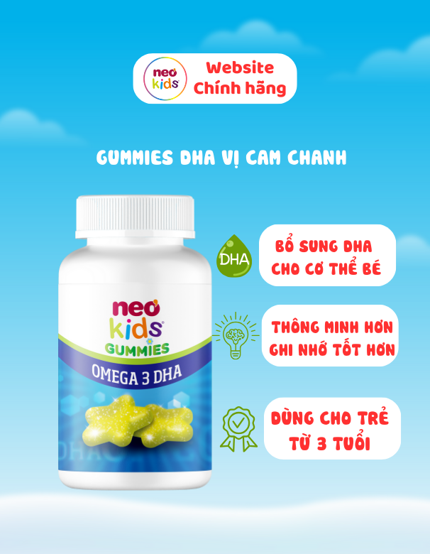 TPBVSK Gummies NeoKids DHA - DHA cho bé thông minh, ghi nhớ tốt