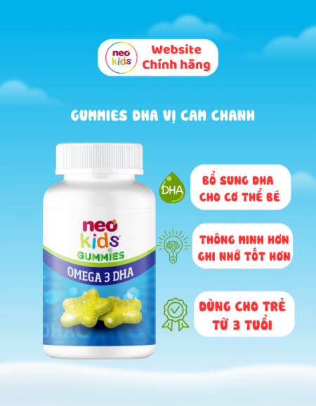 TPBVSK Gummies NeoKids DHA - DHA cho bé thông minh, ghi nhớ tốt - MS: 1