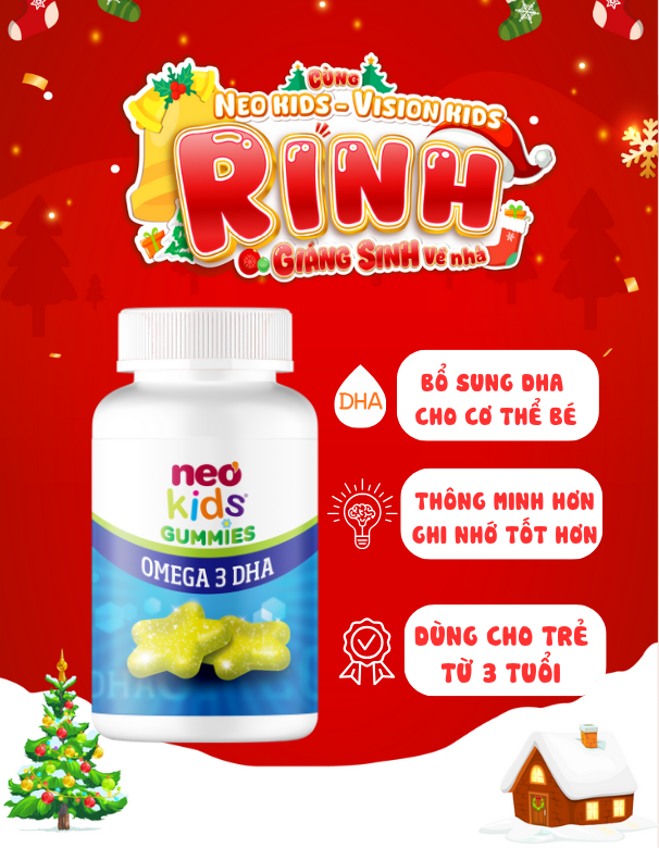 TPBVSK Gummies NeoKids DHA - DHA cho bé thông minh, ghi nhớ tốt
