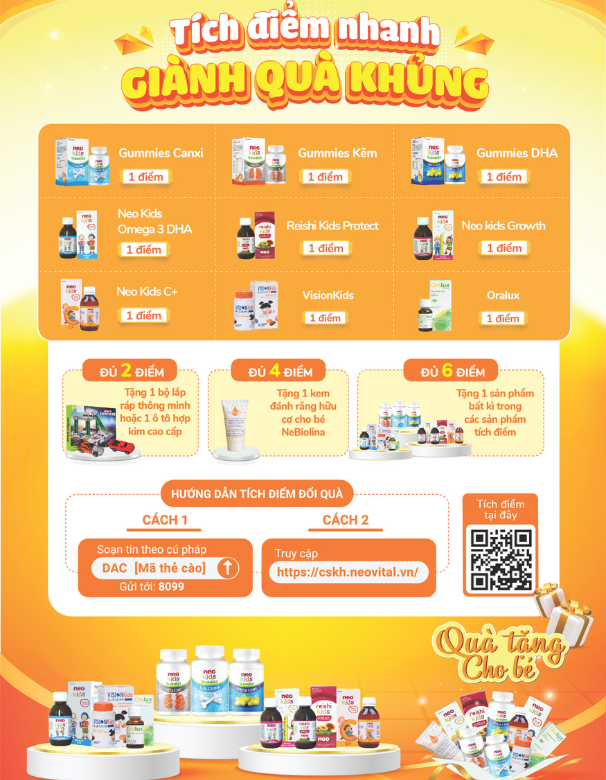 TPBVSK Gummies Neokids - Trọn bộ dưỡng chất chuẩn châu Âu cho bé phát triển - MS: 5
